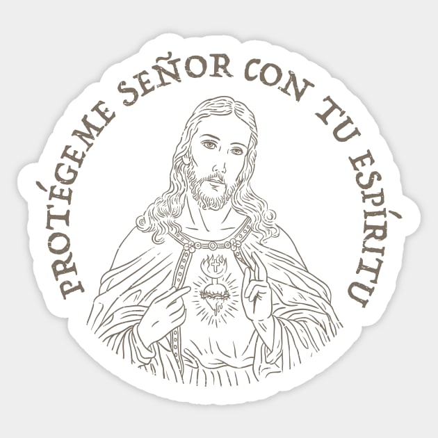 protegeme señor con tu espiritu Sticker by verde